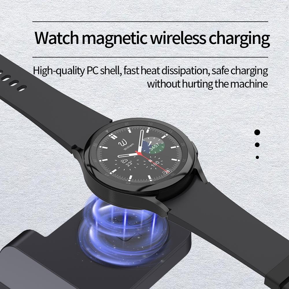 18W 3 In 1 Vertical Charging Stand For Samsung Watch And Galaxy Buds - White 6