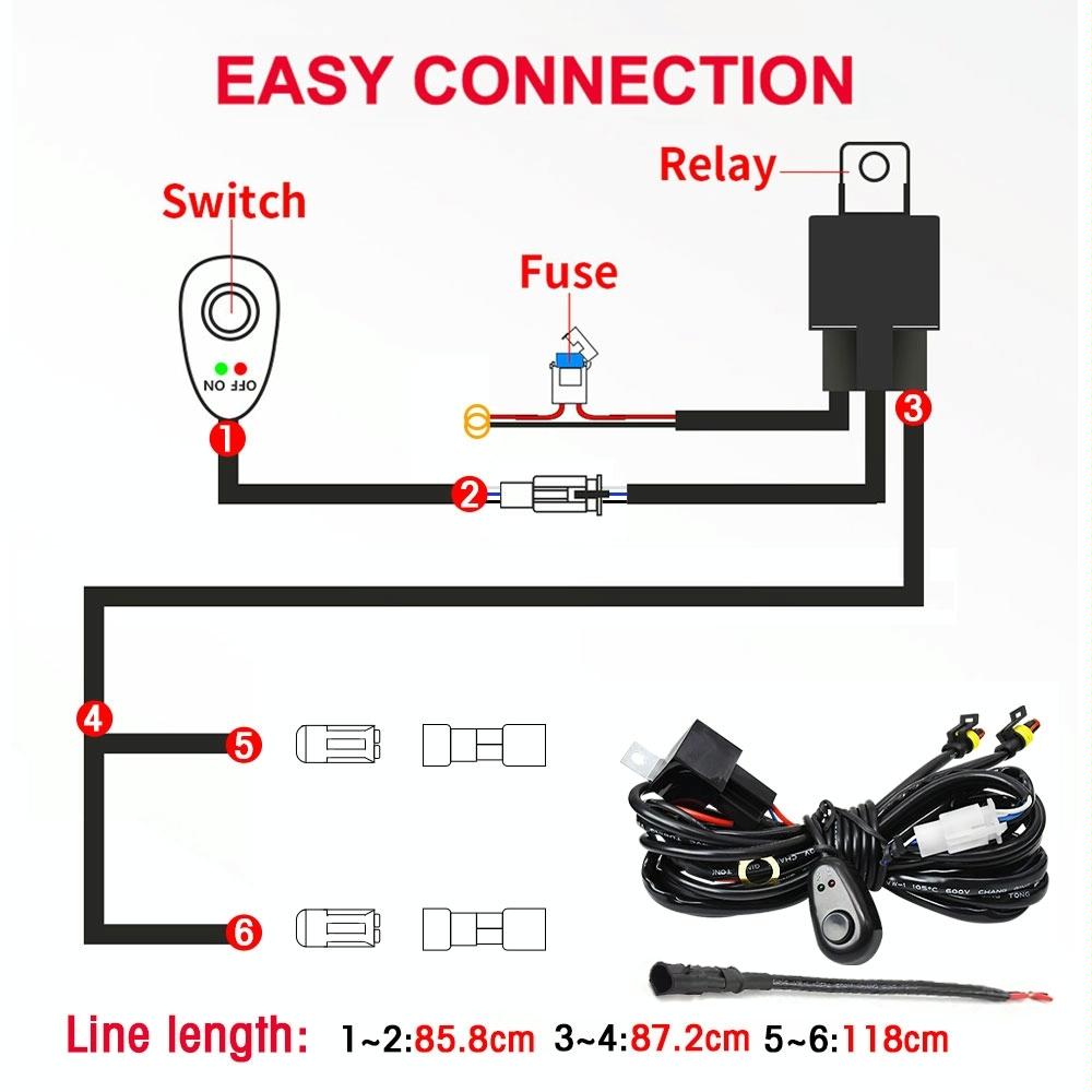 12W 9 - 30V Car Mixed Light Work Light With Wire Set - Square 3