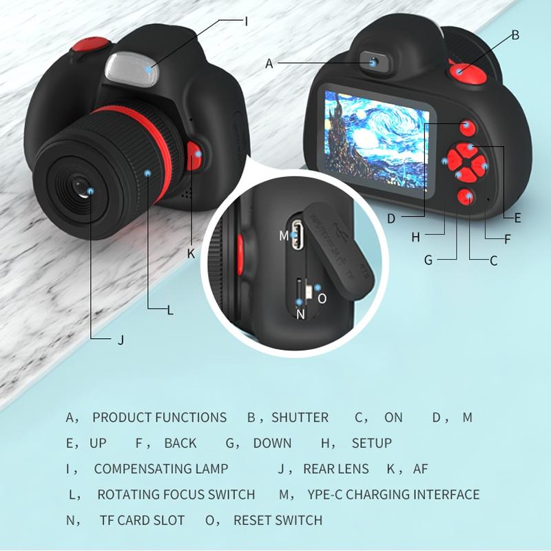 32mp Children's Digital Sports Camera with 2.4 Screen - Mini Size - Black 8