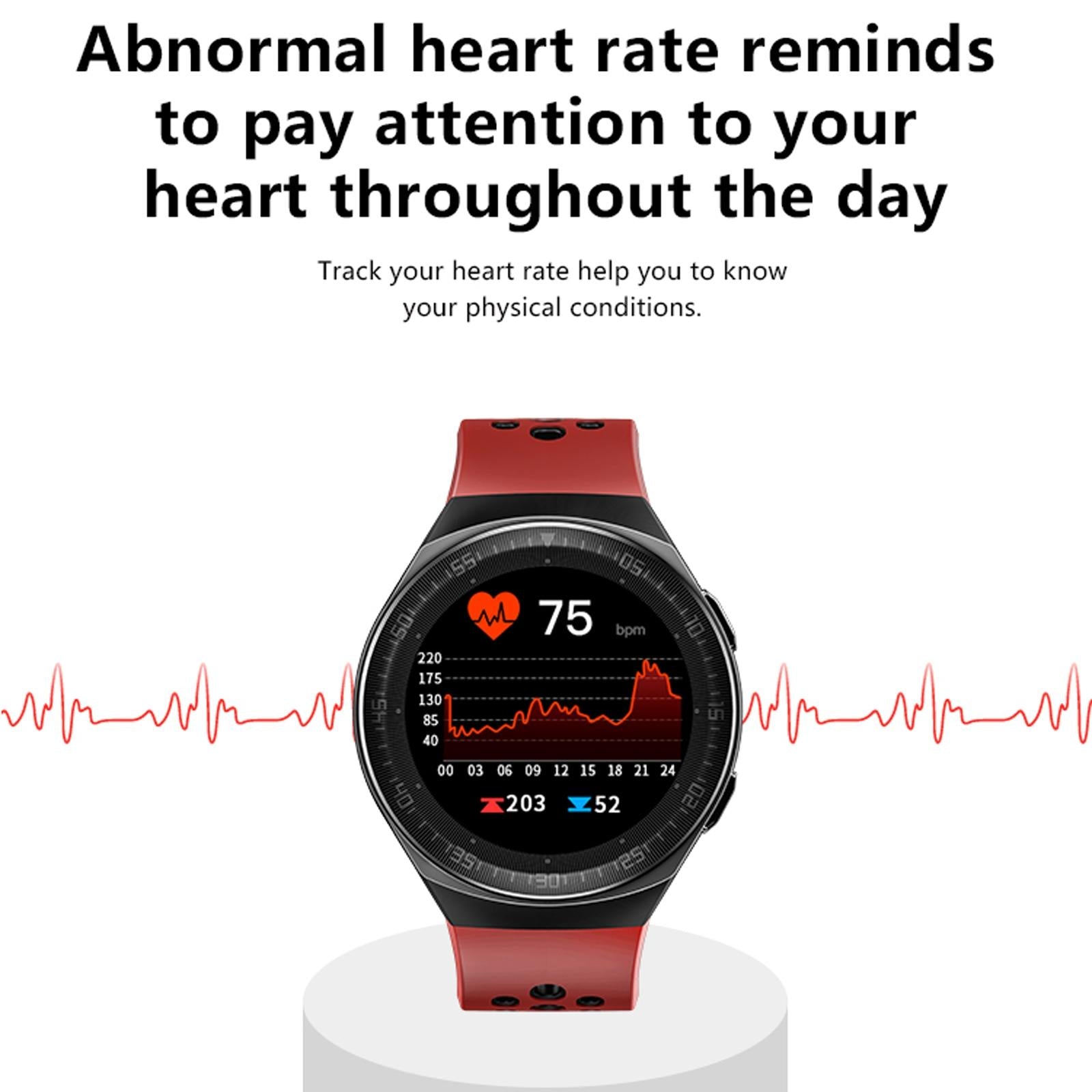 1.28 Inch Ip67 Waterproof Smart Watch With Bluetooth Call Sleep & Heart Rate Monitoring - Black 8