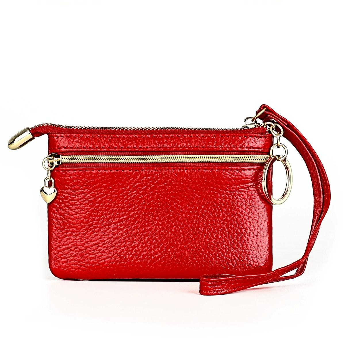 Mini Leather Fox Key Case for Sewing Thread - Rose Red 4