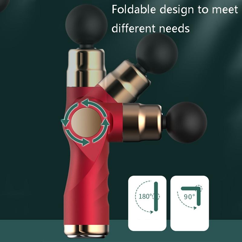 Compact Lcd Muscle Massager With Mini Fascia Gun - Black 5