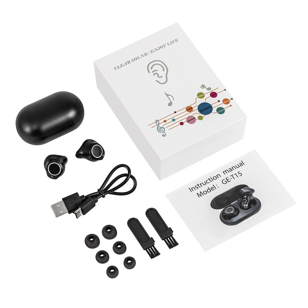 Mini Usb Charging Tws Hearing Aid Sound Amplifier - Black 10