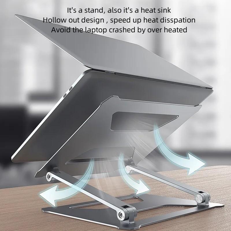 Aluminum Laptop Holder for 14-17.3 Inch Screens - Ergonomic Design 4