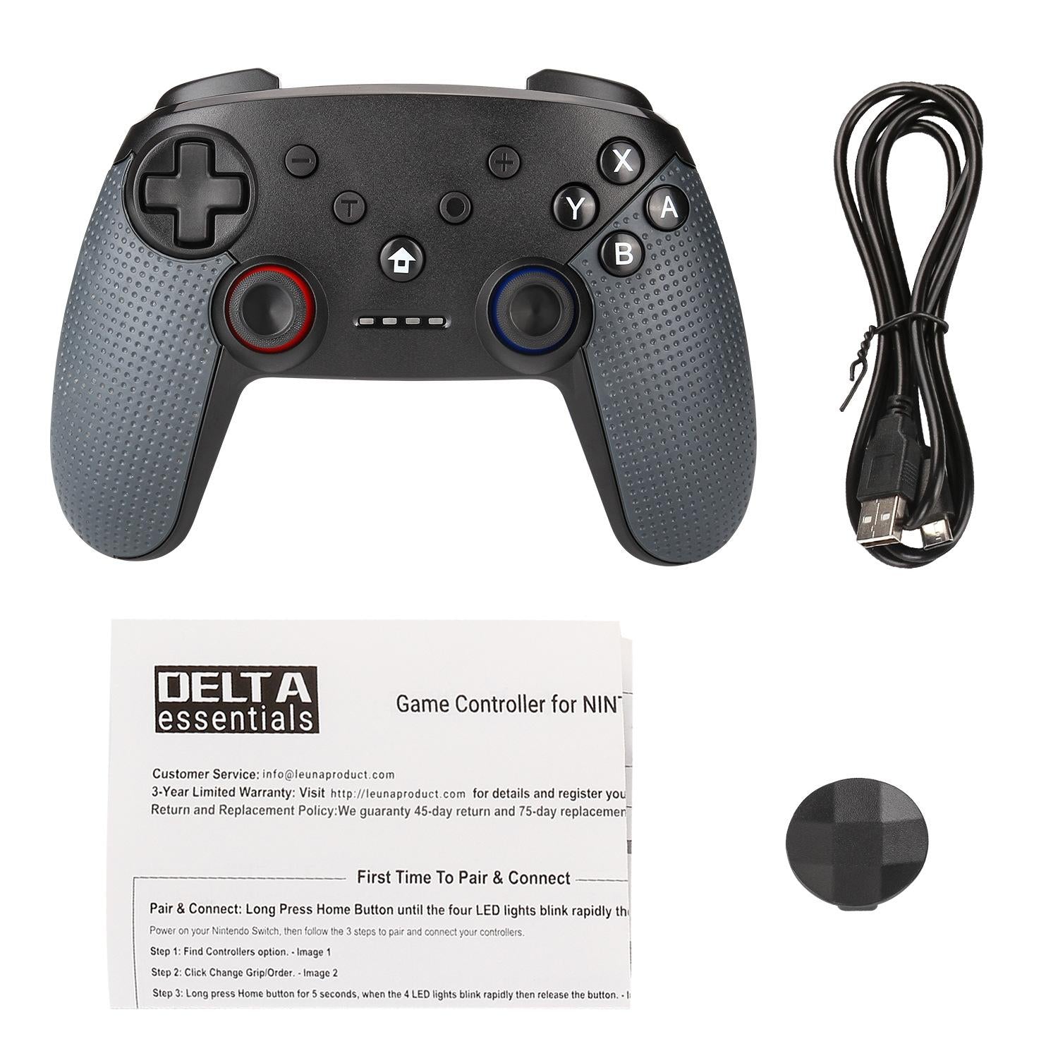 Switch Pro Wireless Gamepad with Dual Motors and Turbo 8