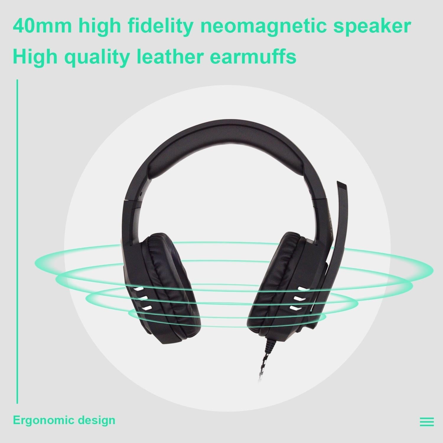 3.5Mm Wired Gaming Headset With Mic Black / Silver 6