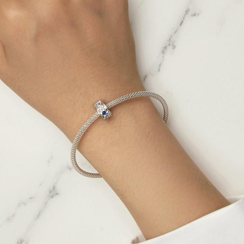 925 Sterling Silver Diy Bracelet Beads & Pendant Set 7