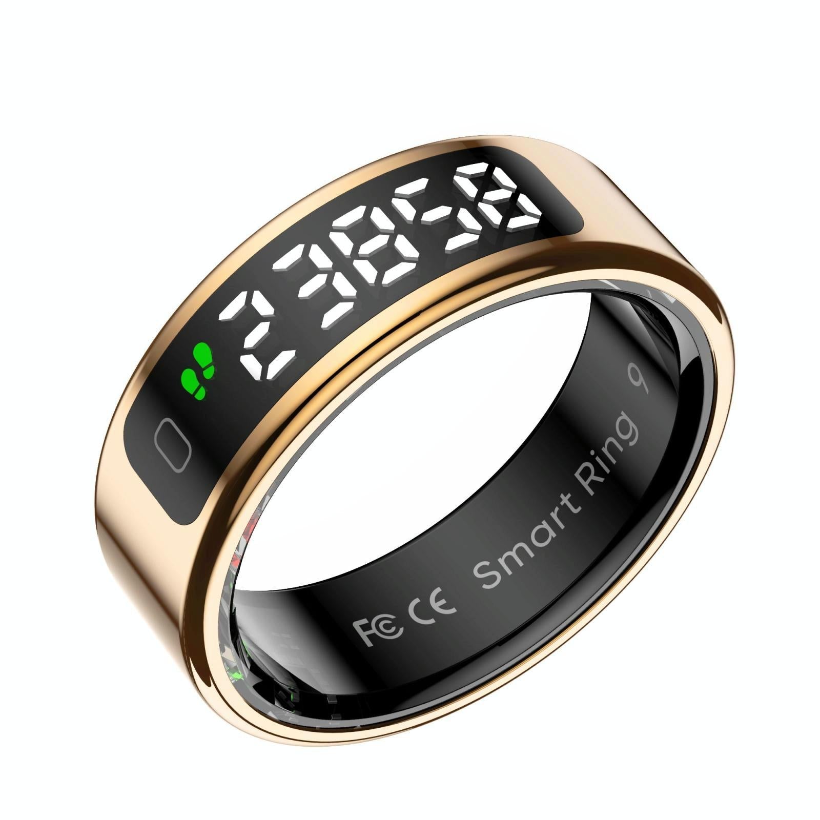 Smart Ring Heart Rate Blood Oxygen Sleep Sports Size 10 - Black 5