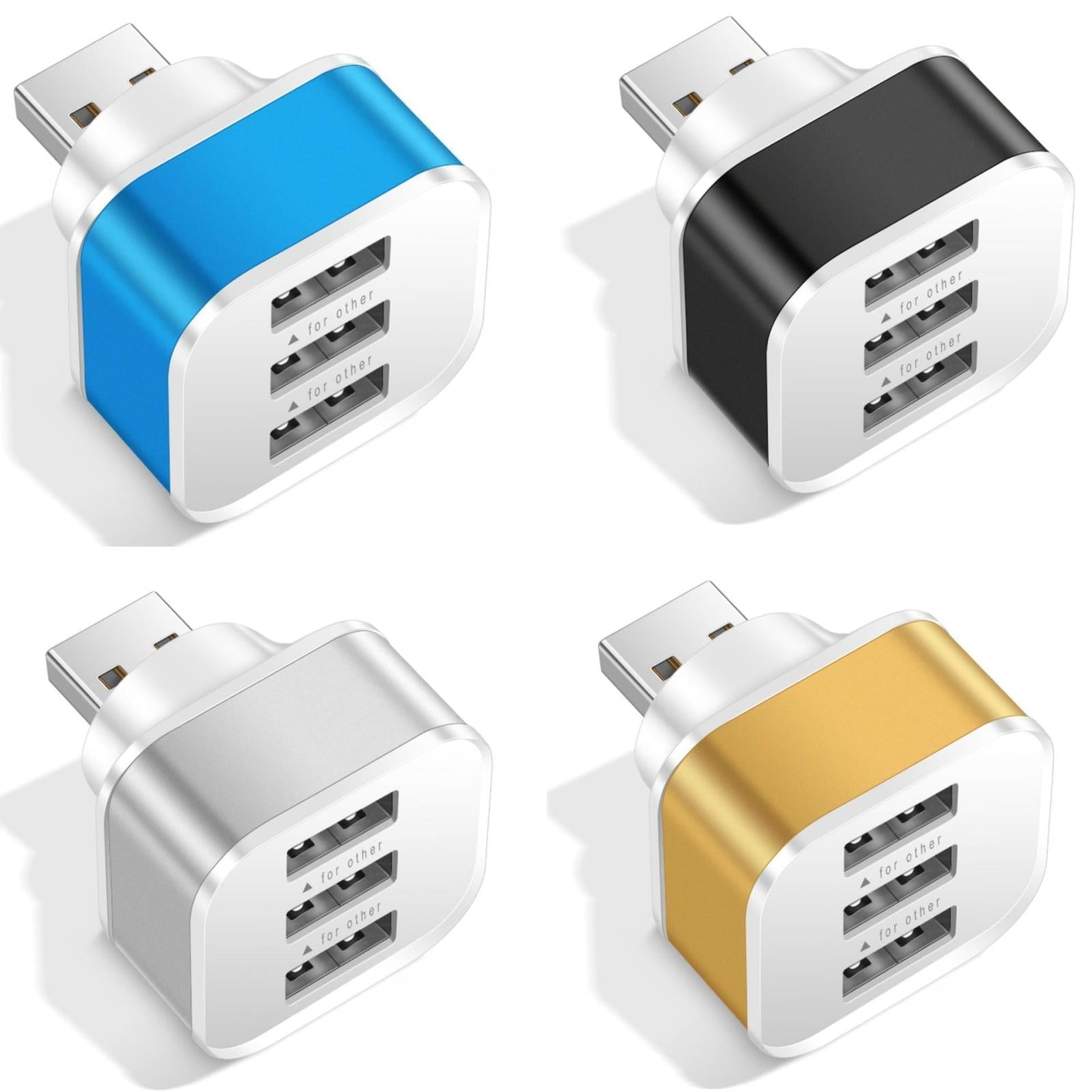 3-Port Usb 2.0 Hub Expander - Gold 3