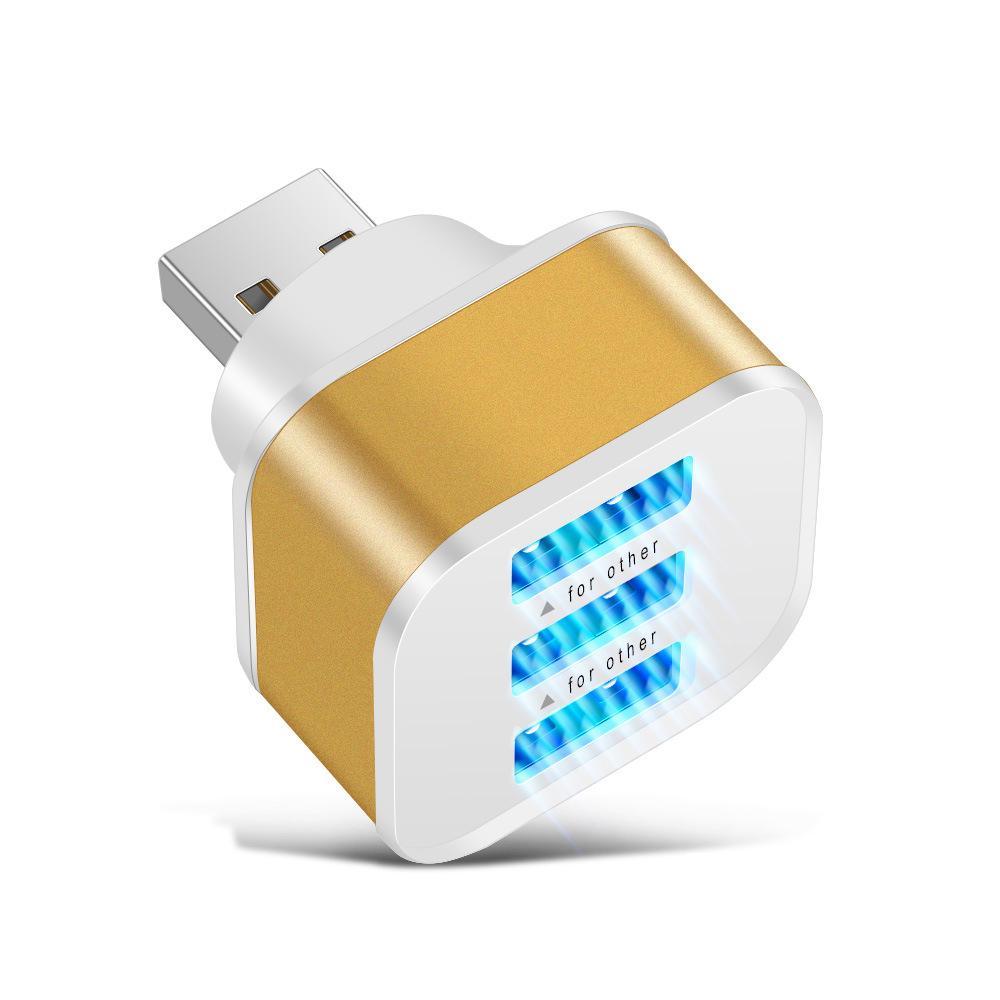 3-Port Usb 2.0 Hub Expander - Gold 10