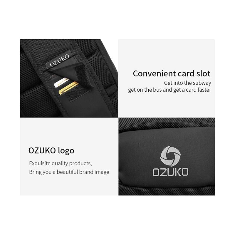 Waterproof Anti Theft Chest Bag With Usb Port Men Outdoor Messenger Bag Dark Blue 4