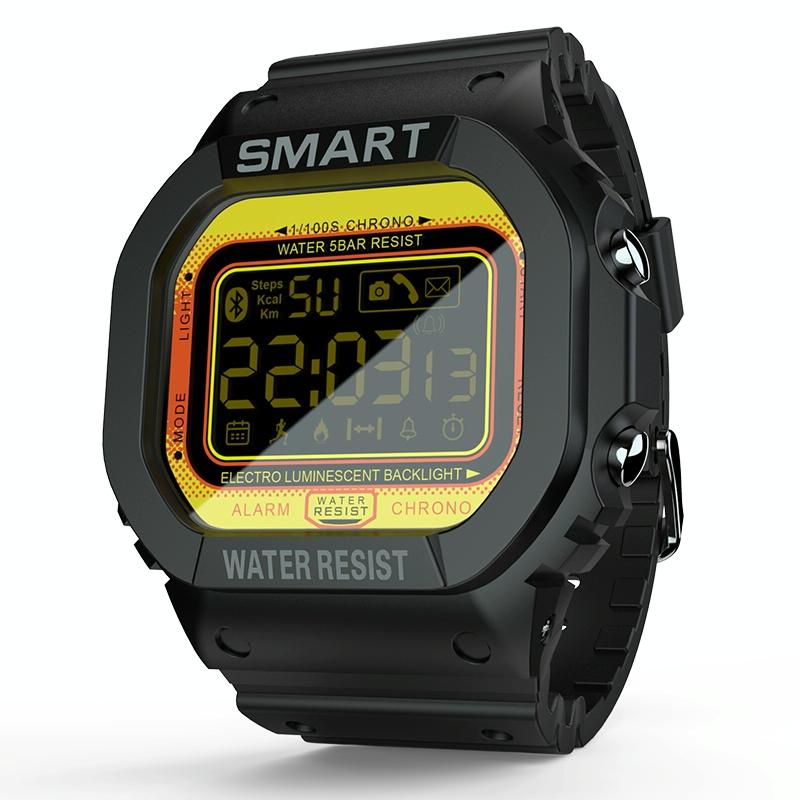 1.21 Inch Fstn Lcd Screen 50M Waterproof Smart Watch Support Information Reminder / Remote Camera / Sport Record Black - Eda001133601A