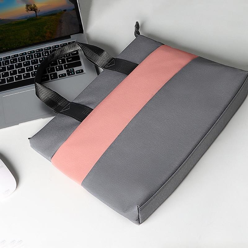 Universal Portable Laptop Liner Bag - Pink / Gray - 14.1-15.4 Inches 3