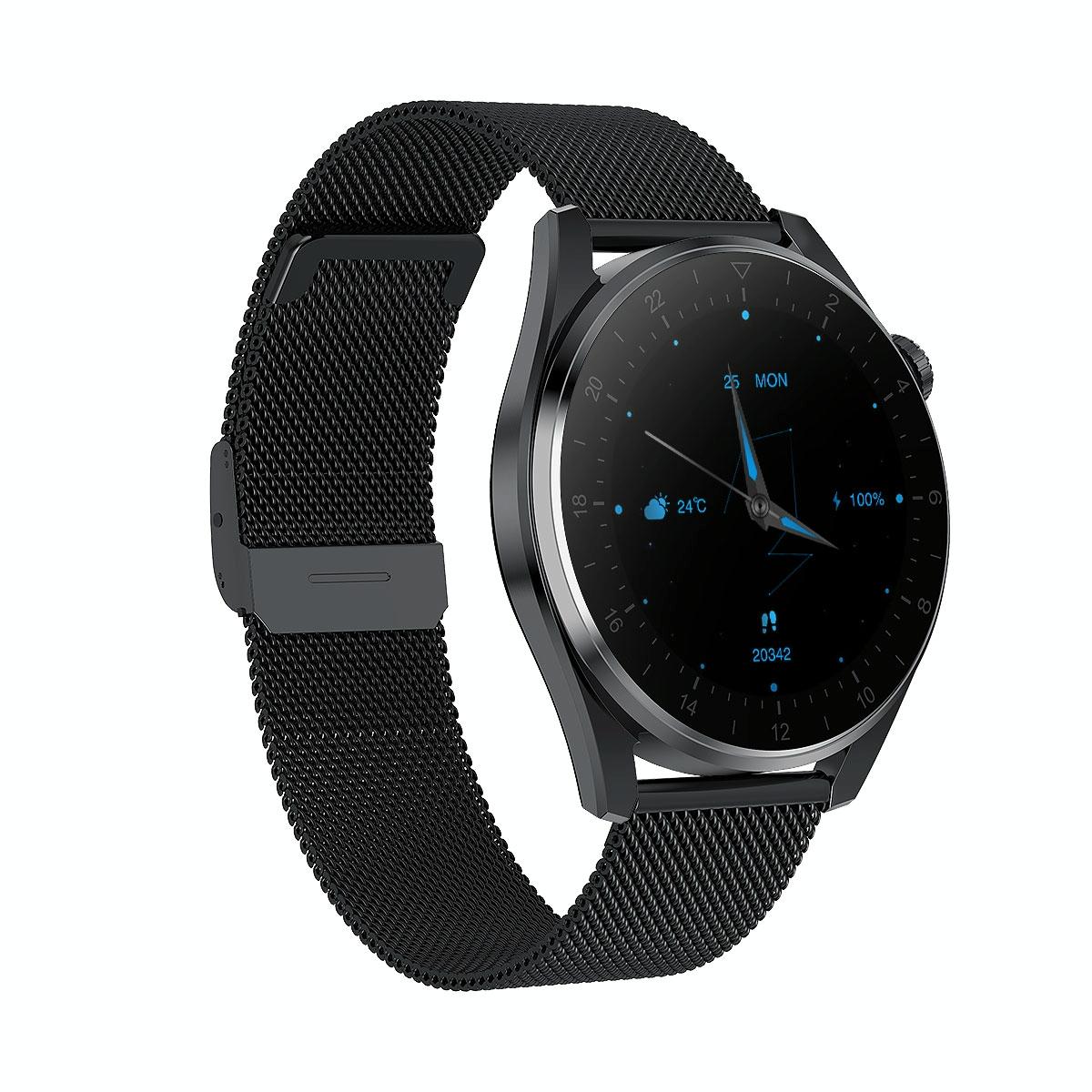 Waterproof Steel Smartwatch With Colour Screen - Ip68 - Black 3