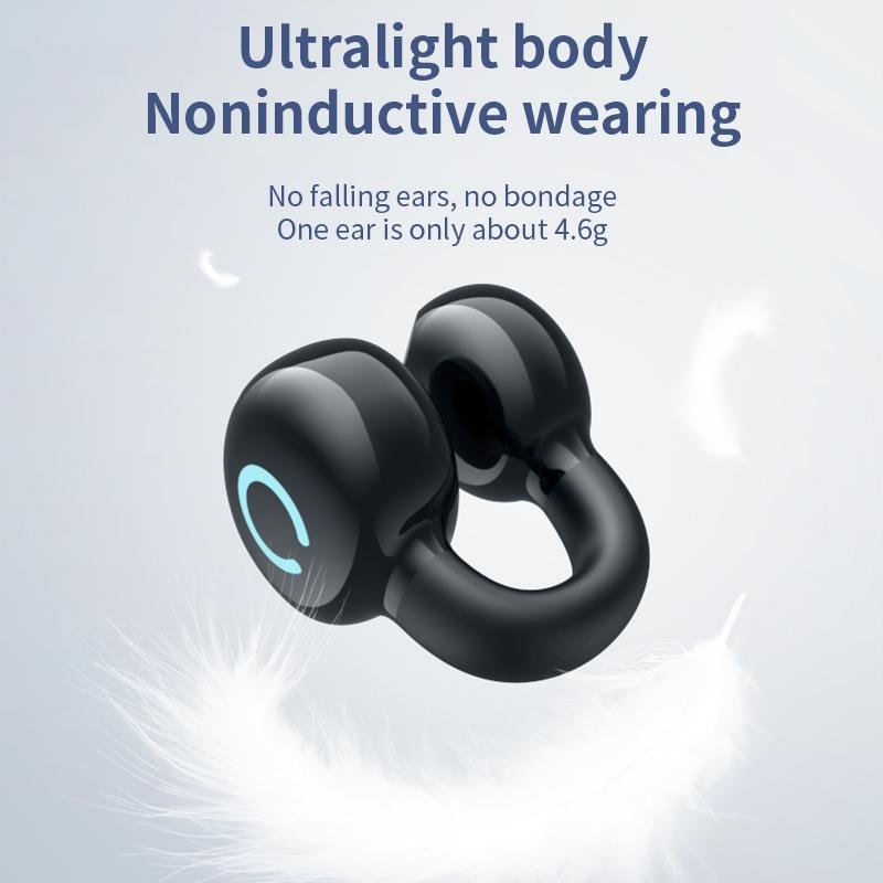 Wireless Bone Conduction Earphone - Single Ear Clamp Design - Black 11