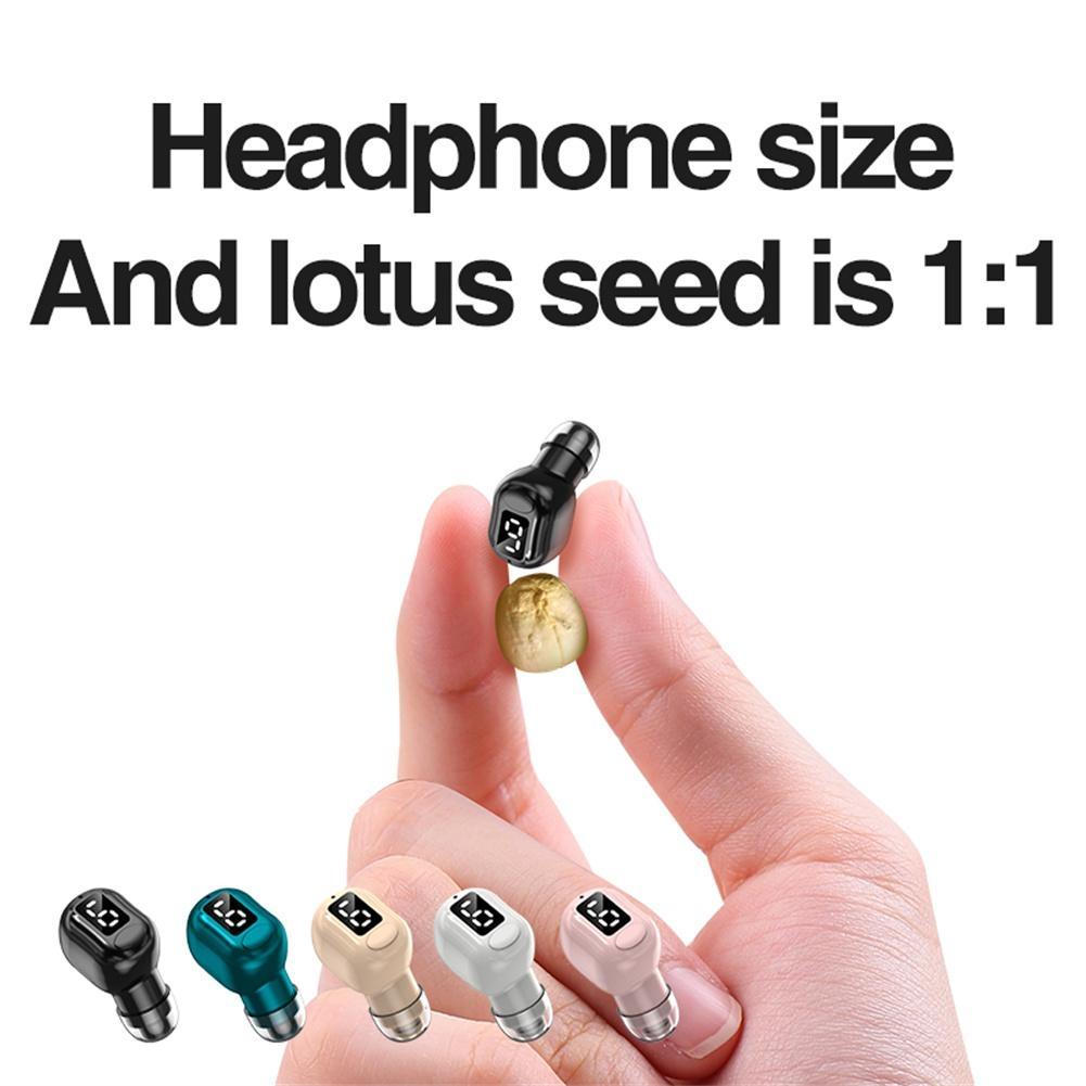 Mini Bluetooth Earphones with M5 Digital Display - Black 3