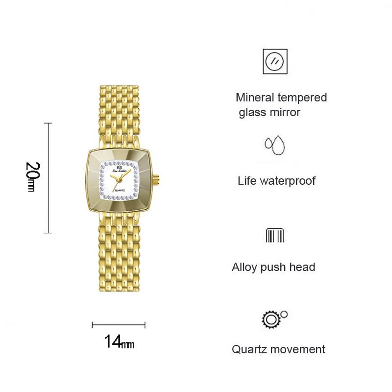 Stainless Steel Square Dial Women Watch with Simple Strap - Silver 5