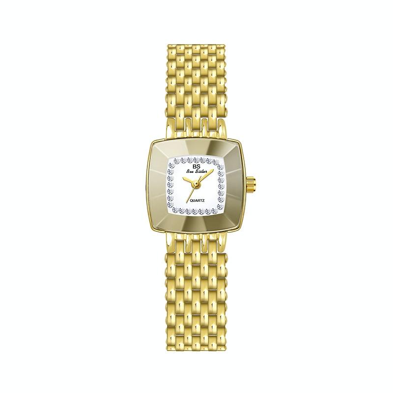 Stainless Steel Square Dial Women Watch with Simple Strap - Silver 8
