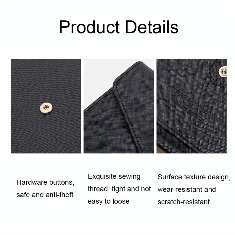 Rfid-blocking Passport & Card Bag - Secure & Compact - Black 6