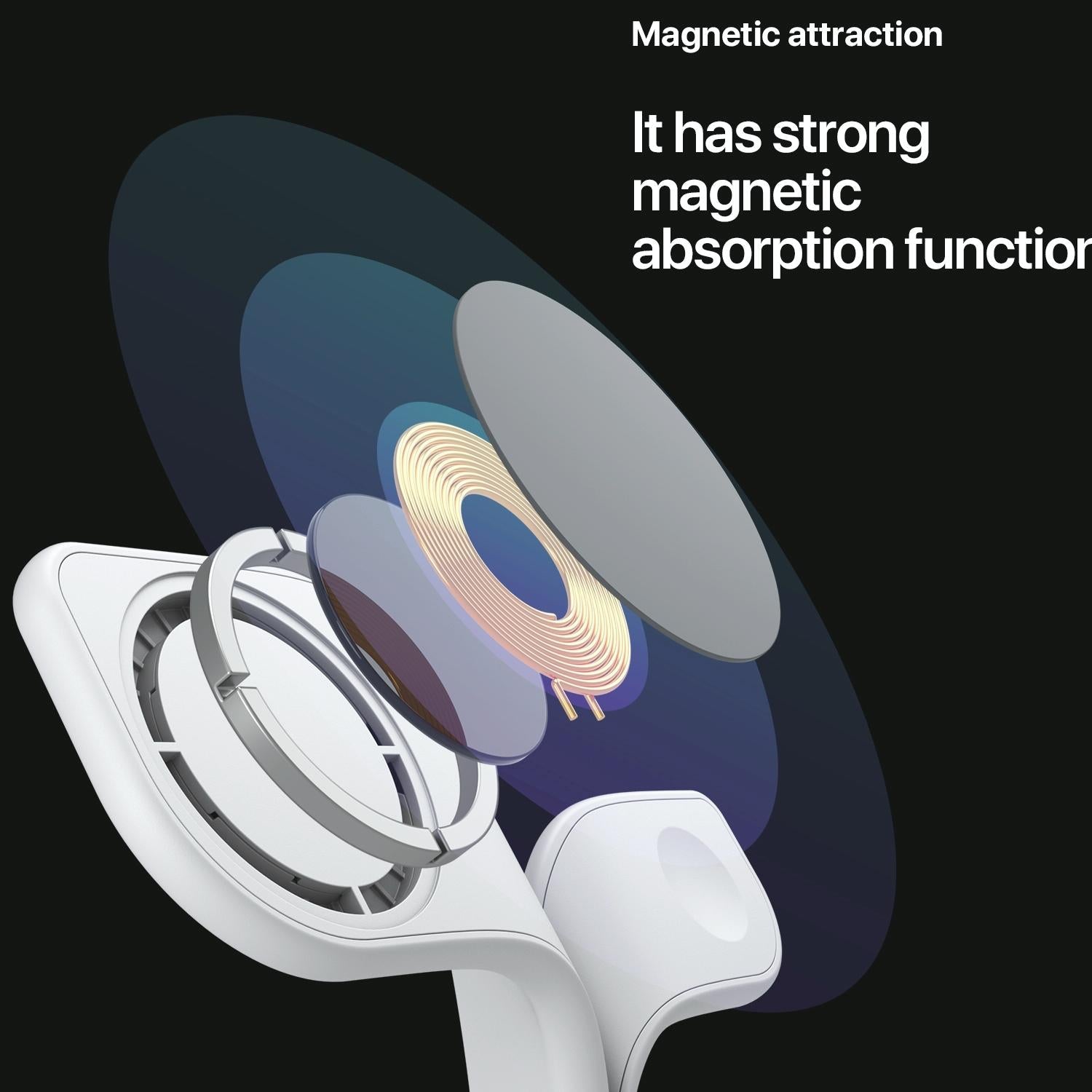 15W 5 In 1 Magnetic Wireless Charger With Stand - Black 7