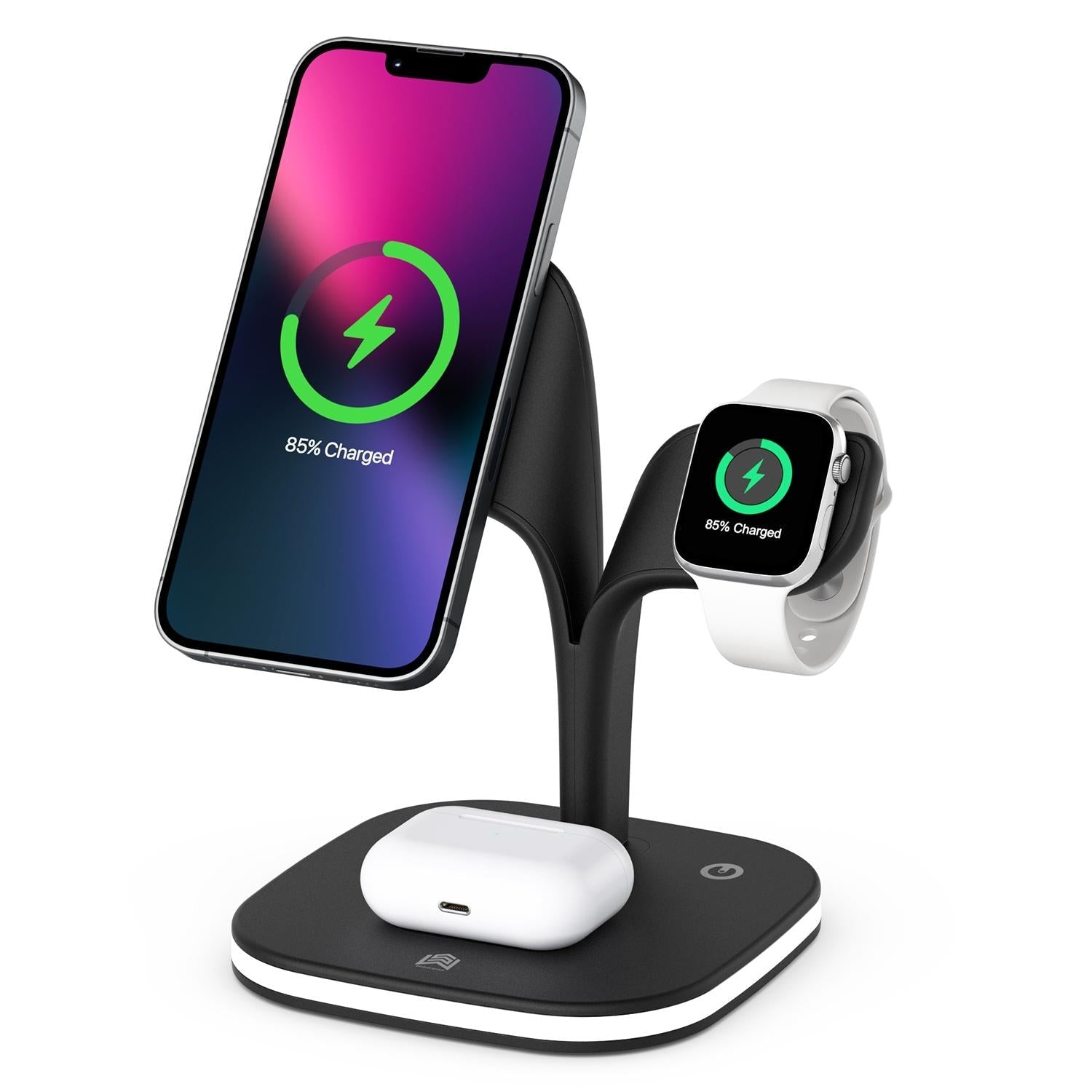 15W 5 In 1 Magnetic Wireless Charger With Stand - Black 9