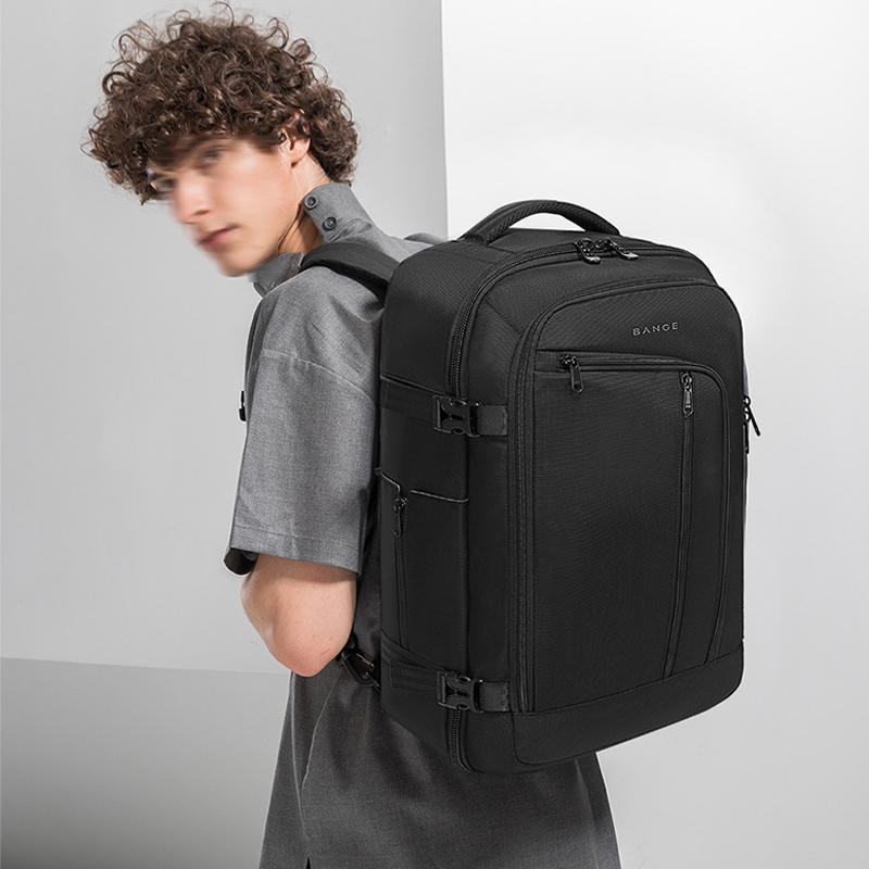 Large Capacity Men Backpack With Shoulder Strap Black 5