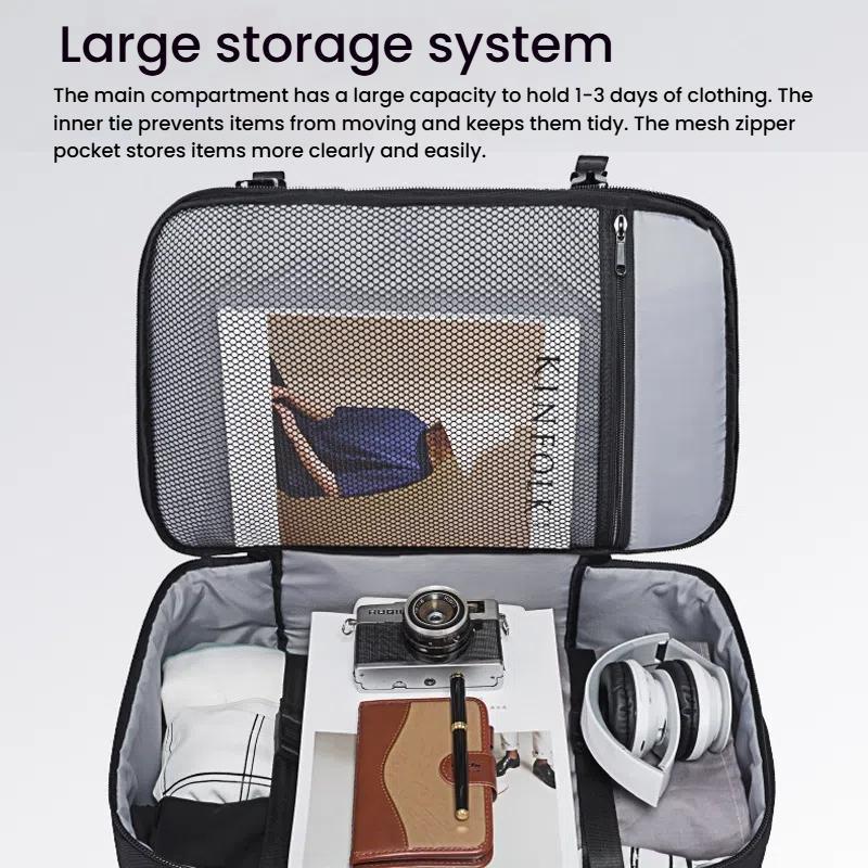 Large Capacity Men Backpack With Shoulder Strap Black 6