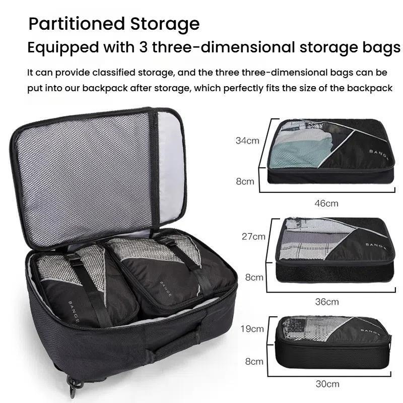 Large Capacity Men Backpack With Shoulder Strap Black 11