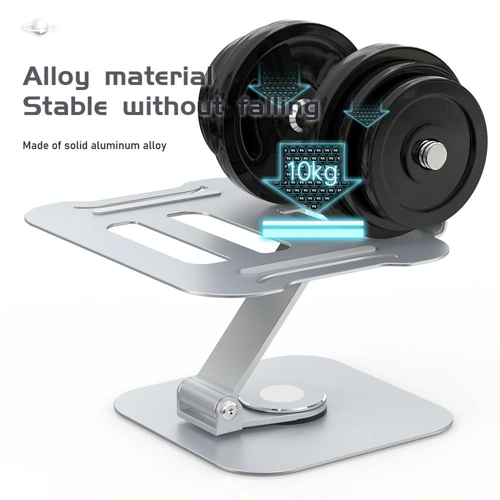 Silver Laptop Lifting Bracket - 360 Degree Rotation 7