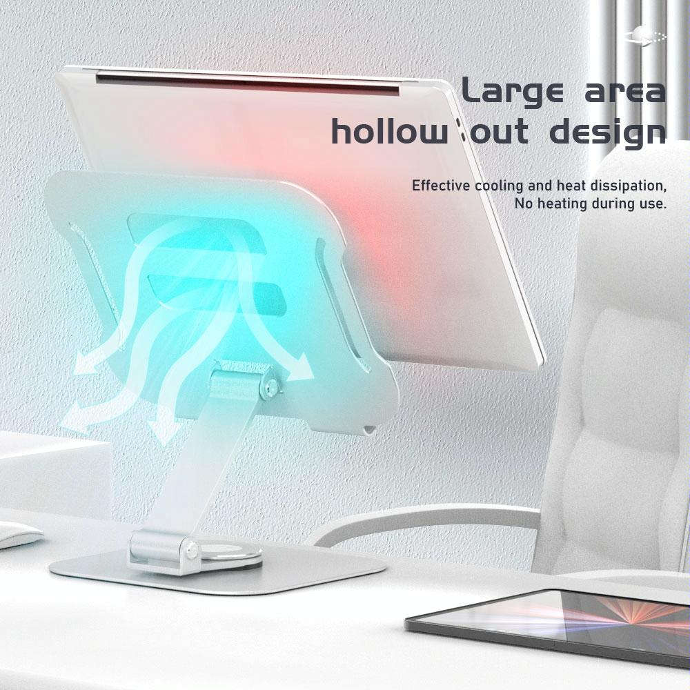 Silver Laptop Lifting Bracket - 360 Degree Rotation 8