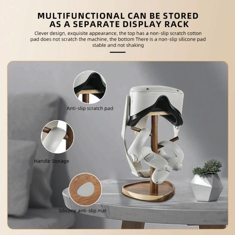 Acacia Vr Helmet Storage Rack for Quest 2 and Pico 3 / 4 - Walnut 5