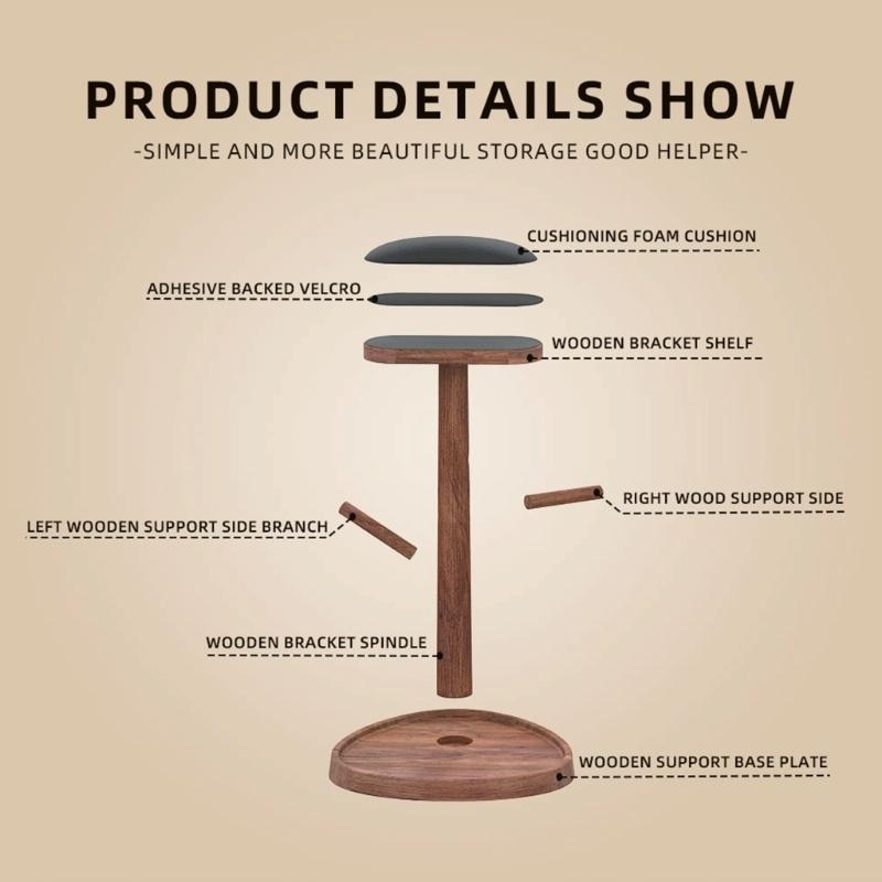 Acacia Vr Helmet Storage Rack for Quest 2 and Pico 3 / 4 - Walnut 7