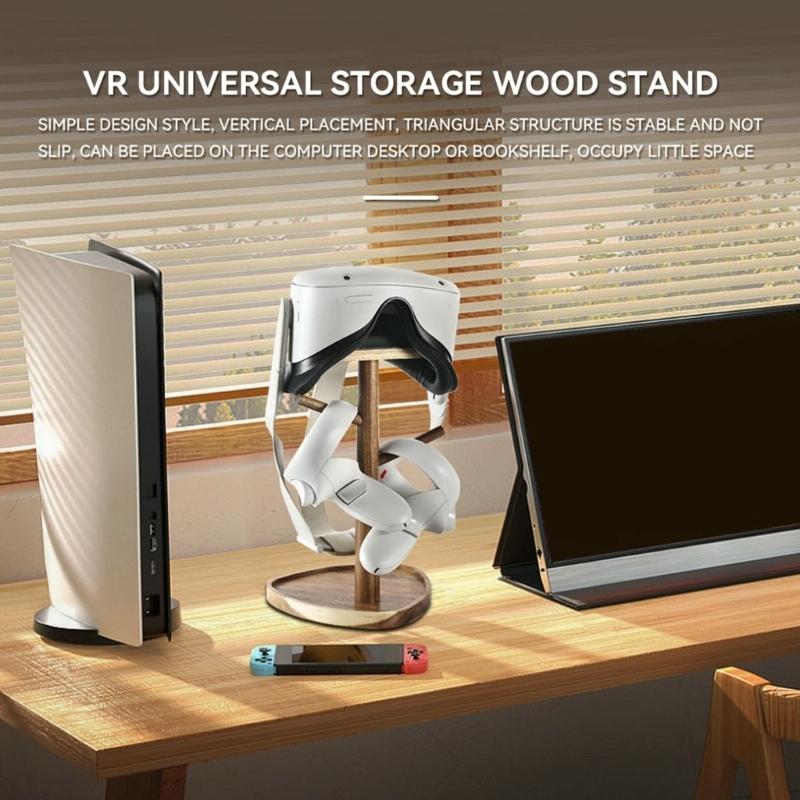 Acacia Vr Helmet Storage Rack for Quest 2 and Pico 3 / 4 - Walnut 8
