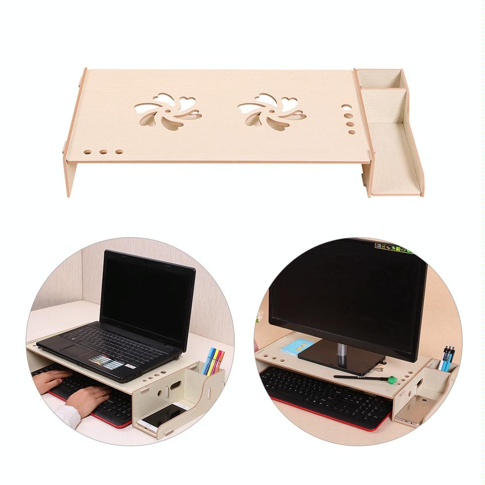 Wood Monitor Stand with Keyboard Storage - Tbd049404601A 5