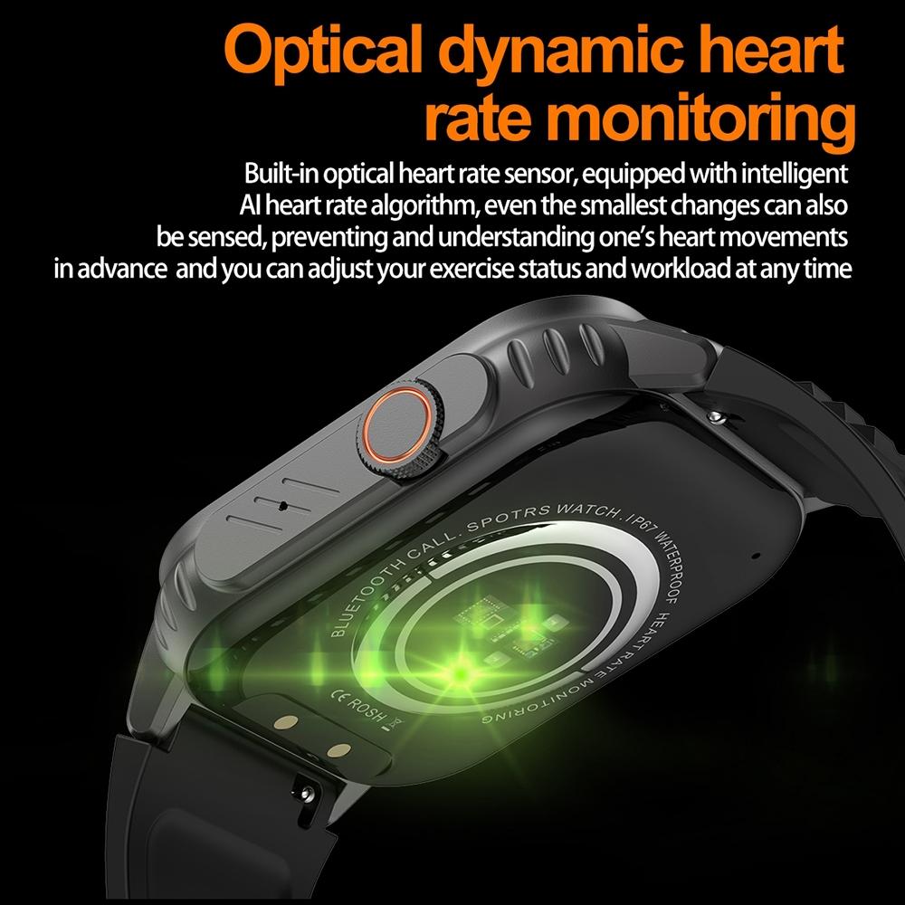 2.01 Inch Waterproof Smart Watch With Bluetooth Call & Health Tracking - Orange 7