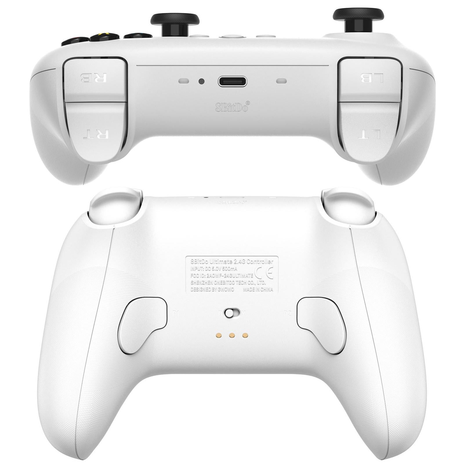 Wireless Gaming Controller + Charging Dock for Pc / Windows 10 / 11 / Steam Deck - 2.4g - White 9