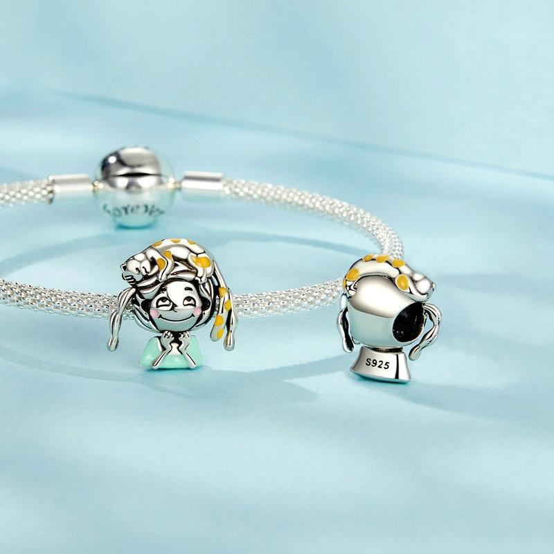 925 Sterling Silver Adorable Cat Bead 3