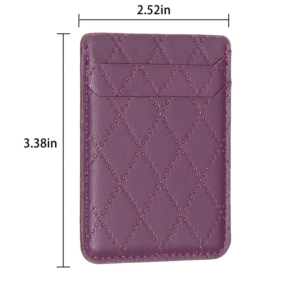 Diamond Lattice Card Bag Sticker For Mobile Phones - Dark Purple 9