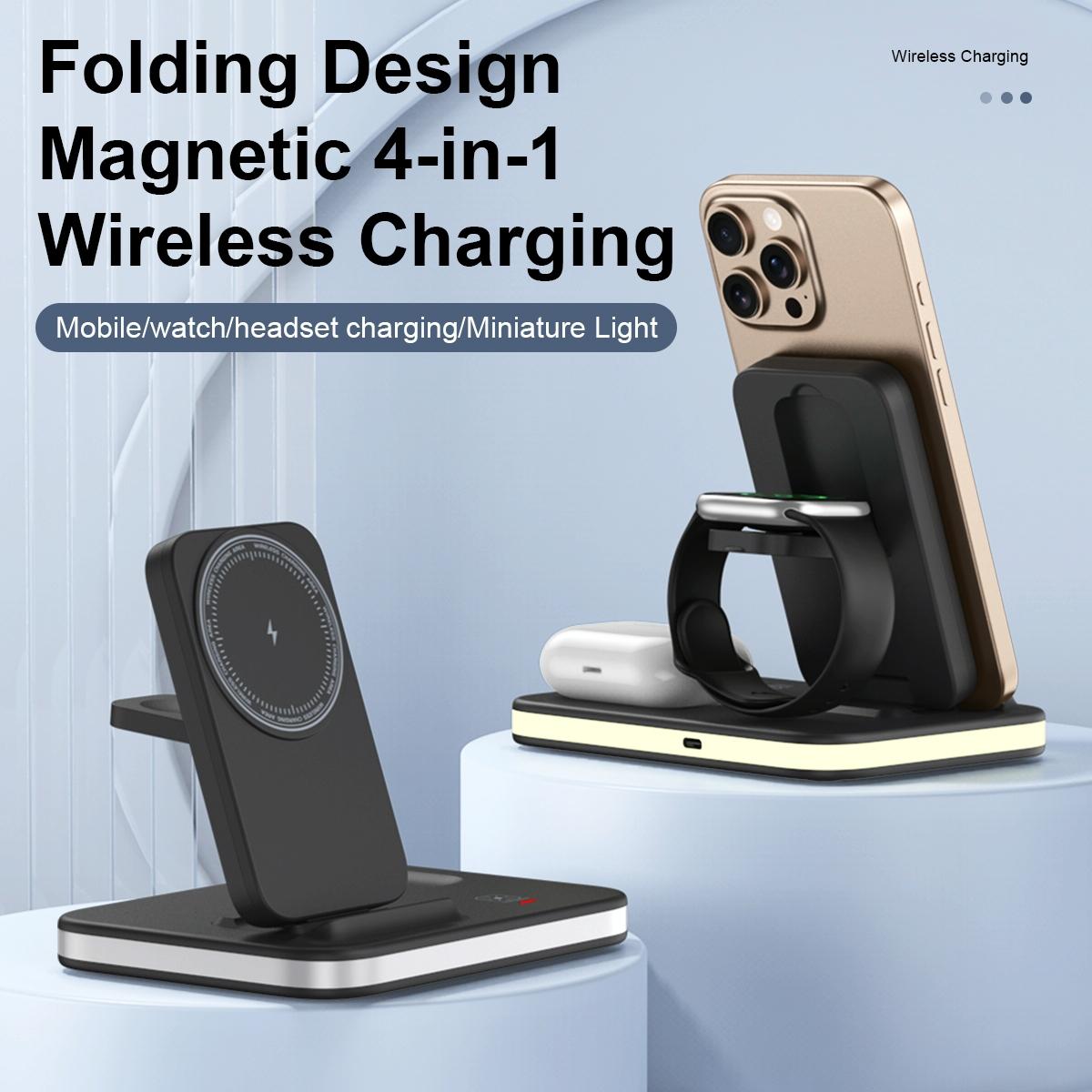 4 In 1 Magnetic Fast Wireless Charger - Gold 3