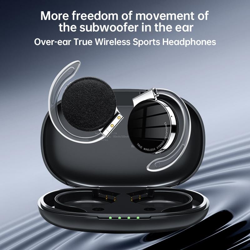 Waterproof Wireless Bluetooth Earphones with Noise Reduction - t & g F2 - Black 5