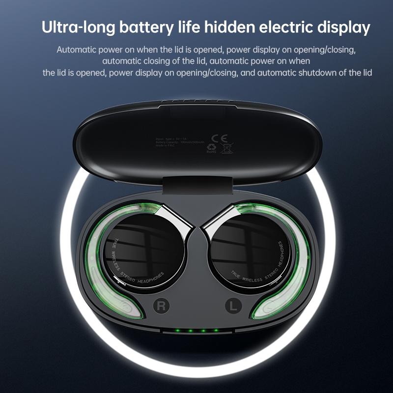 Waterproof Wireless Bluetooth Earphones with Noise Reduction - t & g F2 - Black 6