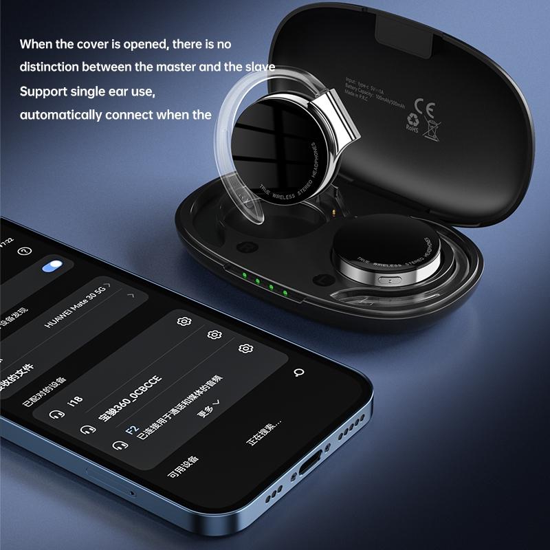 Waterproof Wireless Bluetooth Earphones with Noise Reduction - t & g F2 - Black 7