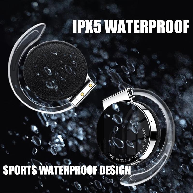 Waterproof Wireless Bluetooth Earphones with Noise Reduction - t & g F2 - Black 8