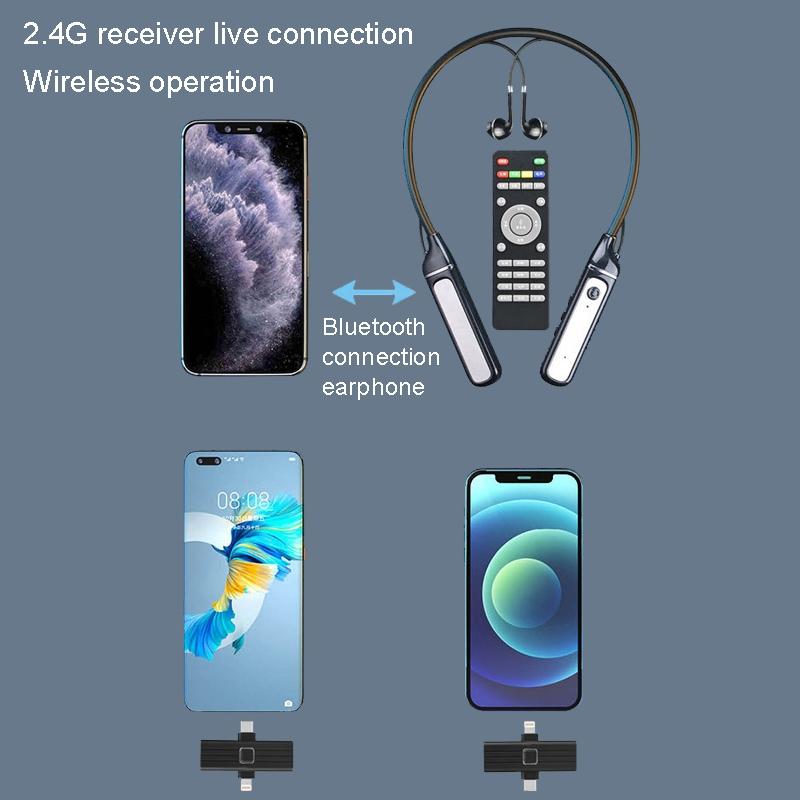 Wireless Sports Earphones with Bluetooth 5.3 and Built-in Sound Card - Black 6