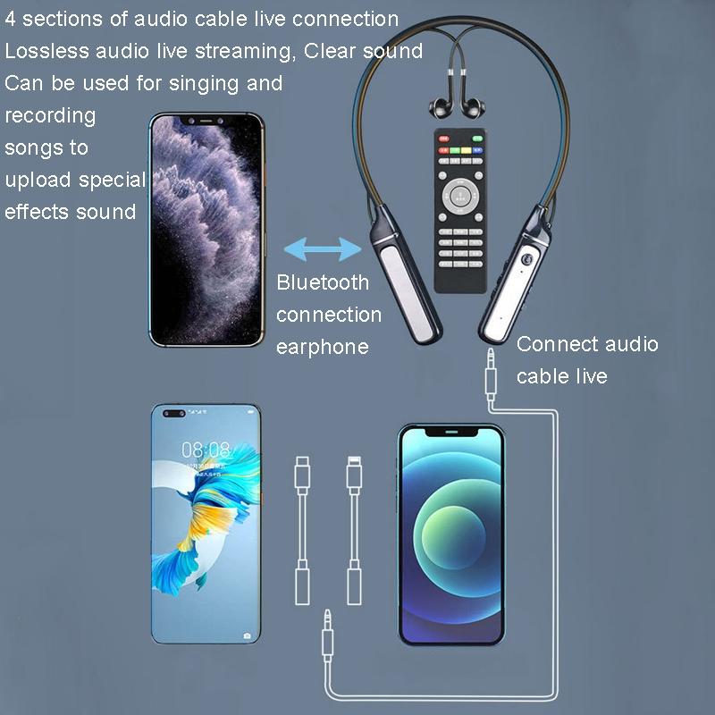 Wireless Sports Earphones with Bluetooth 5.3 and Built-in Sound Card - Black 8