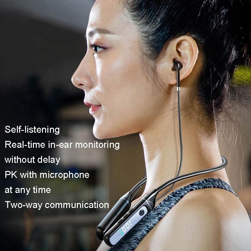 Wireless Sports Earphones with Bluetooth 5.3 and Built-in Sound Card - Black 10