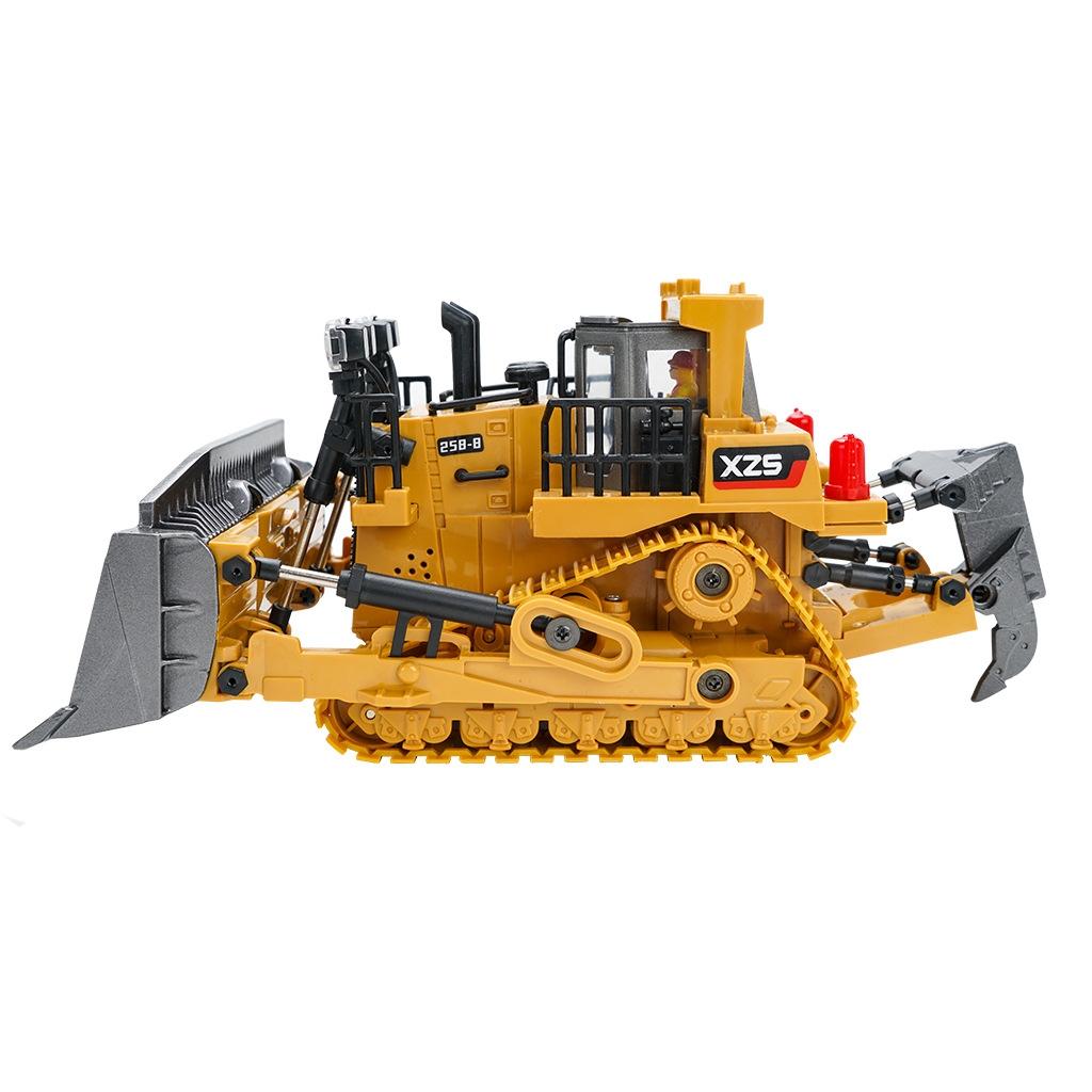 9-channel Remote Control Bulldozer Toy with Alloy Excavator 4
