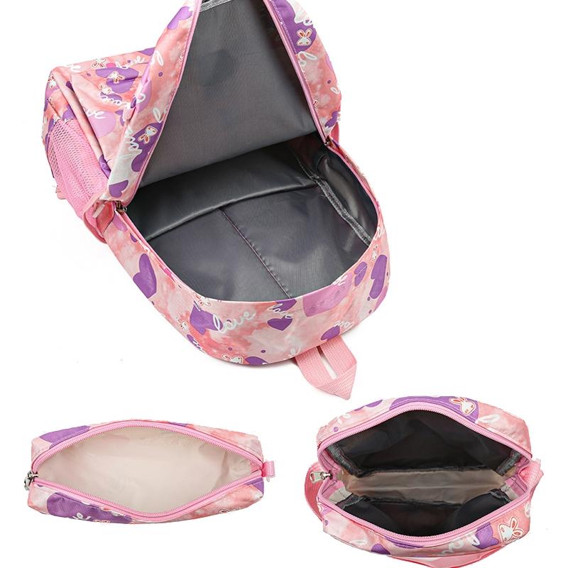 3 Piece Sweet Casual Backpack Set For Students - Purple 5