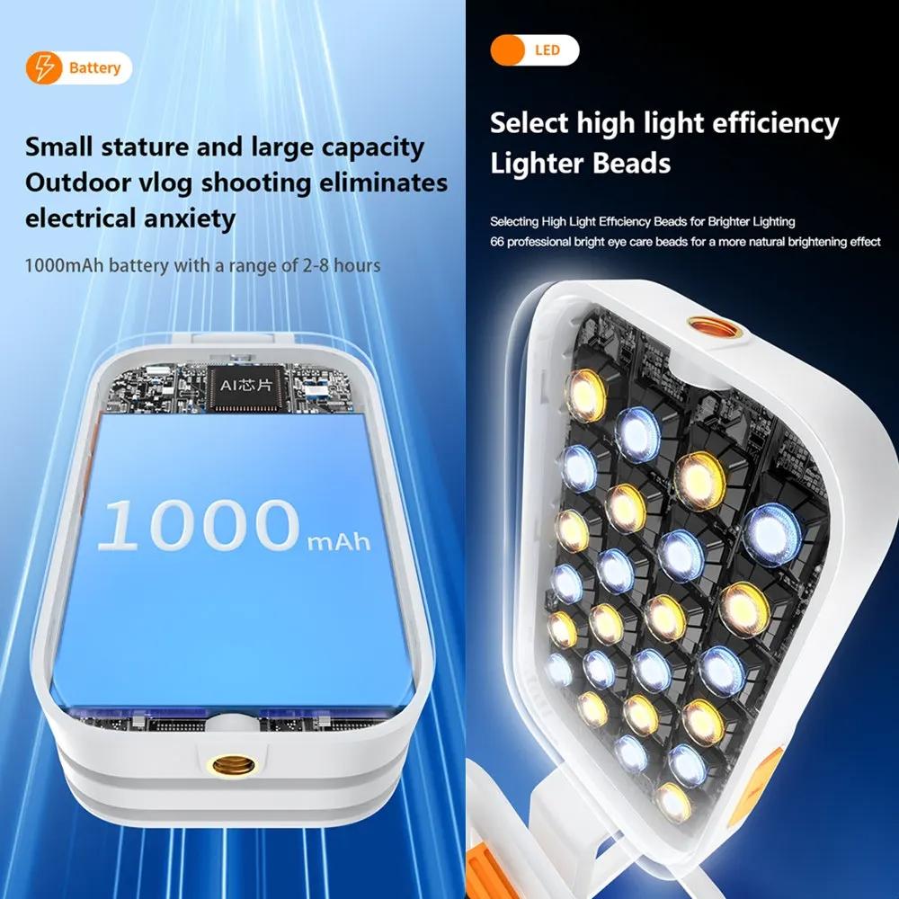 Mini Rgb Fill Light with Phone Holder - White 6