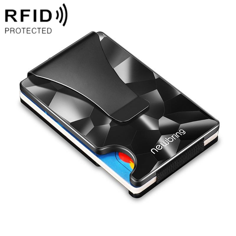 Anti-magnetic Metal Card Holder for Multiple Cards - Large - Geometric Pattern